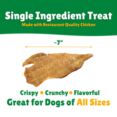 Single ingredient + Crispy + Crunchy + Flavorful + Dogs all sizes 