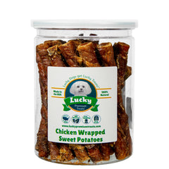 Chicken Wrapped Sweet Potato- Lucky Premium Treats   