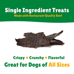  Single ingredient + Crispy + Crunchy + Flavorful + Dogs all sizes 