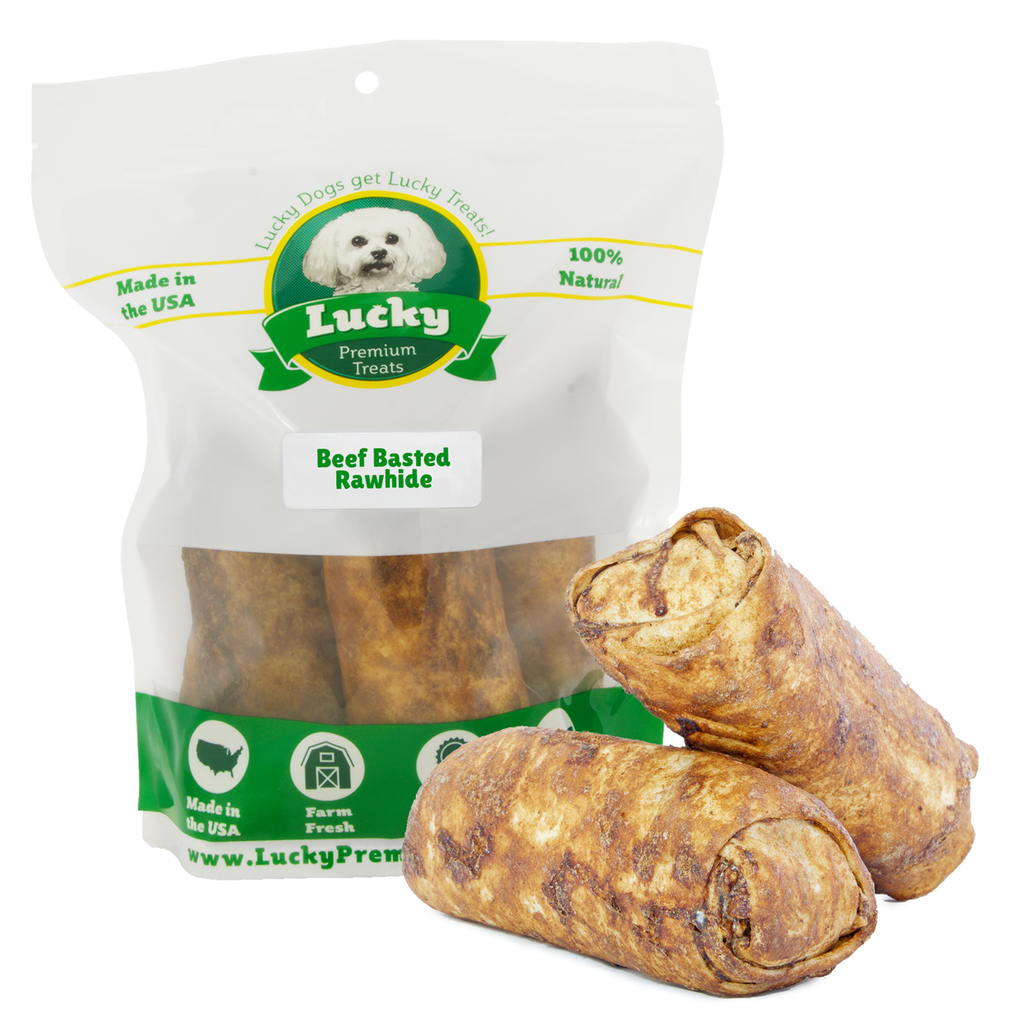 Beef Basted Beefhide (Stubbys)- Lucky Premium Treats 