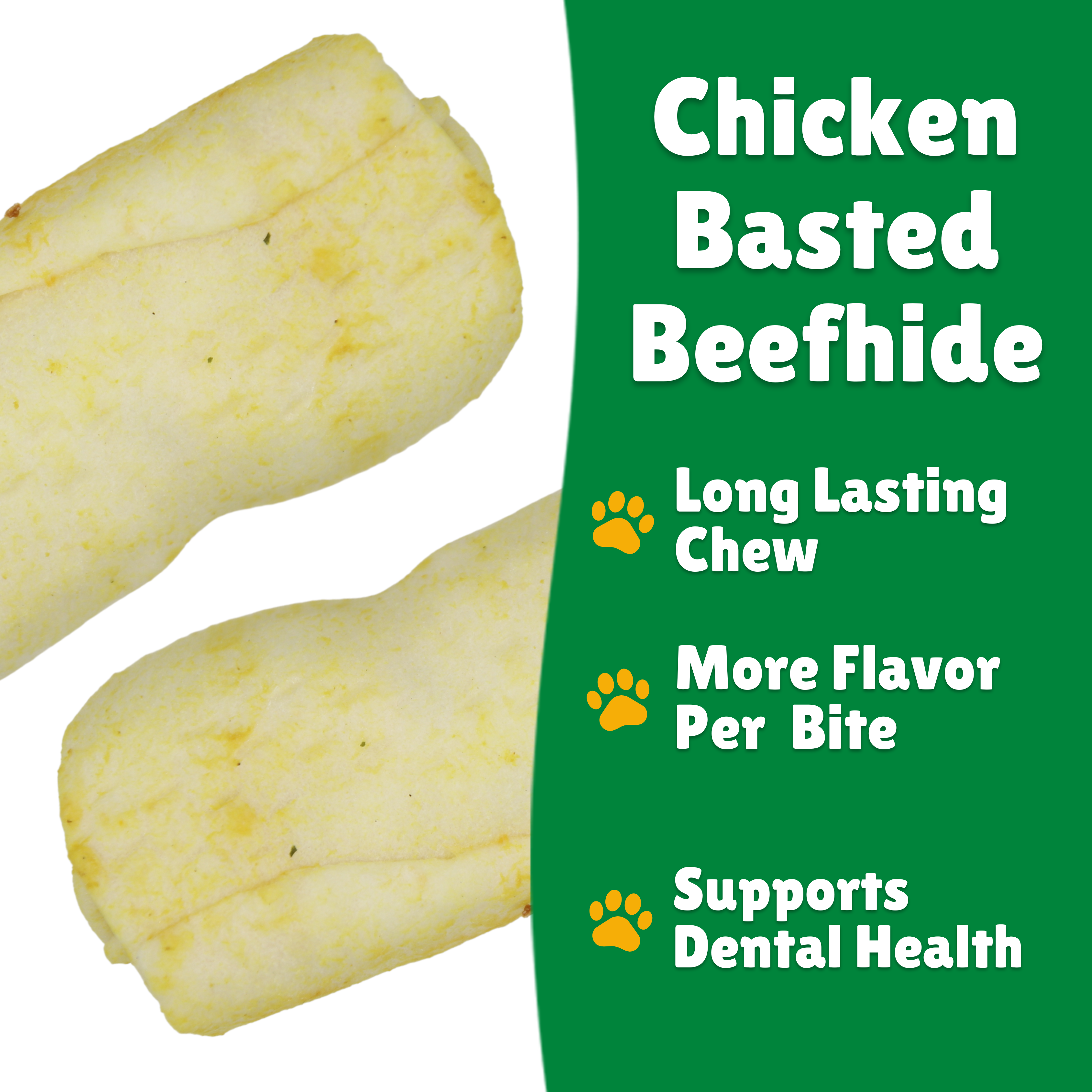 Beefhide facts + Long lasting + Per bite + Dental Health