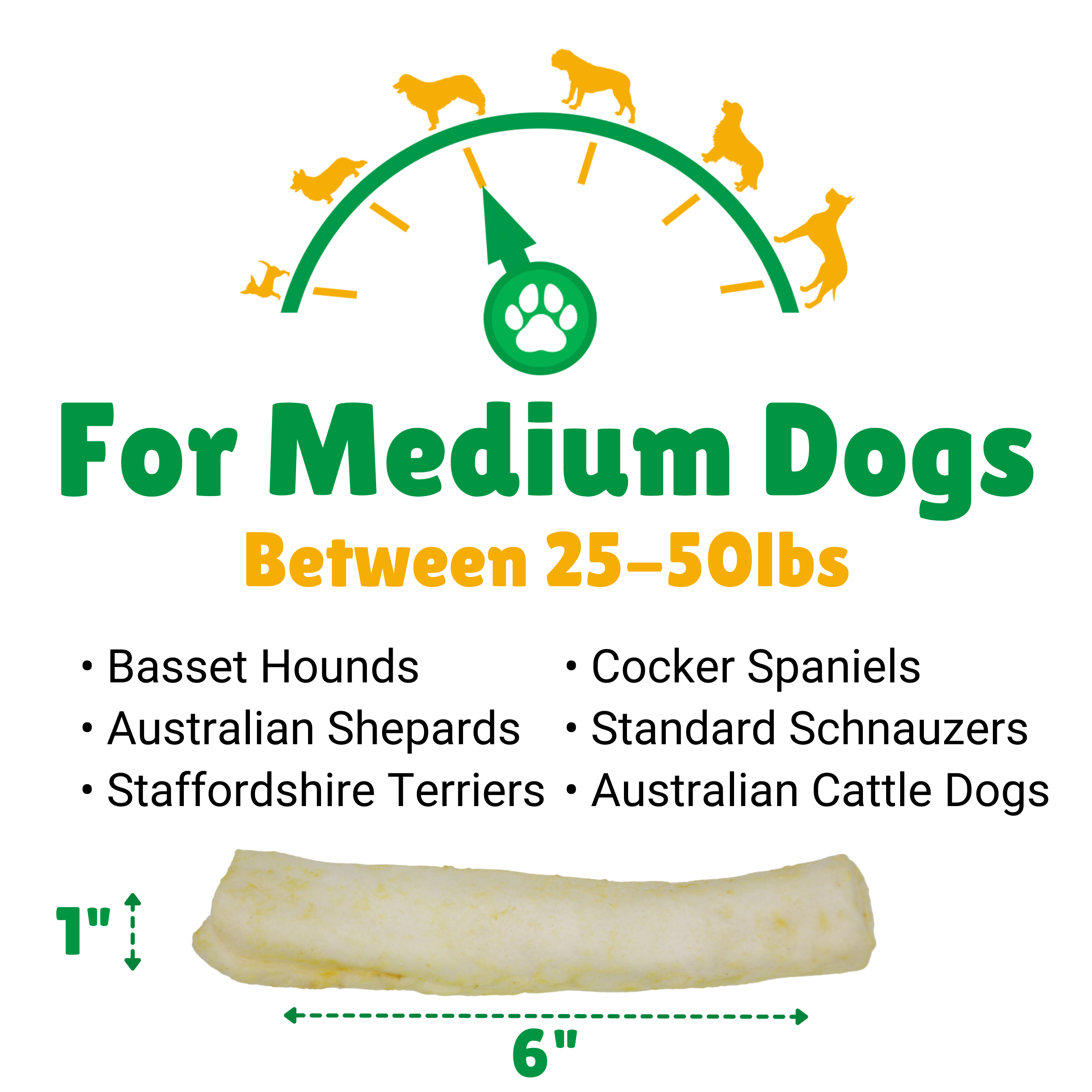 Medium Dogs + 25lbs (Pounds) + Basset Hounds + Cocker Spaniel + Standard Schnauzers + Staffordshire Terriers + Australian Cattle Dogs 