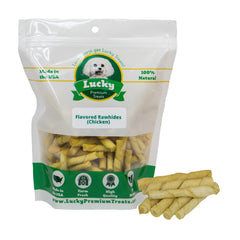 Toy Size Rawhide Dog Chews – Plain & Basted Flavors
