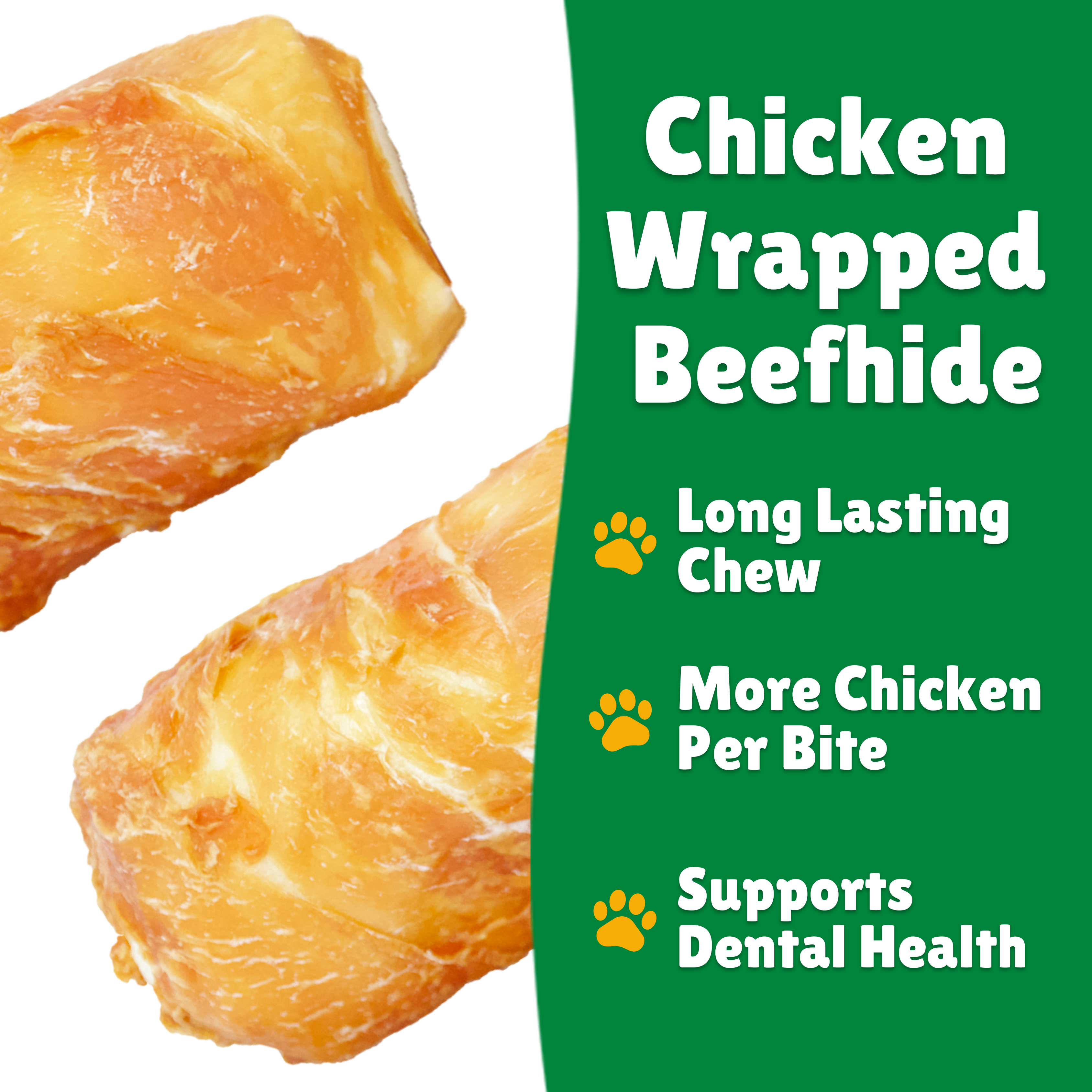Beefhide facts + Long lasting + Per bite + Dental Health