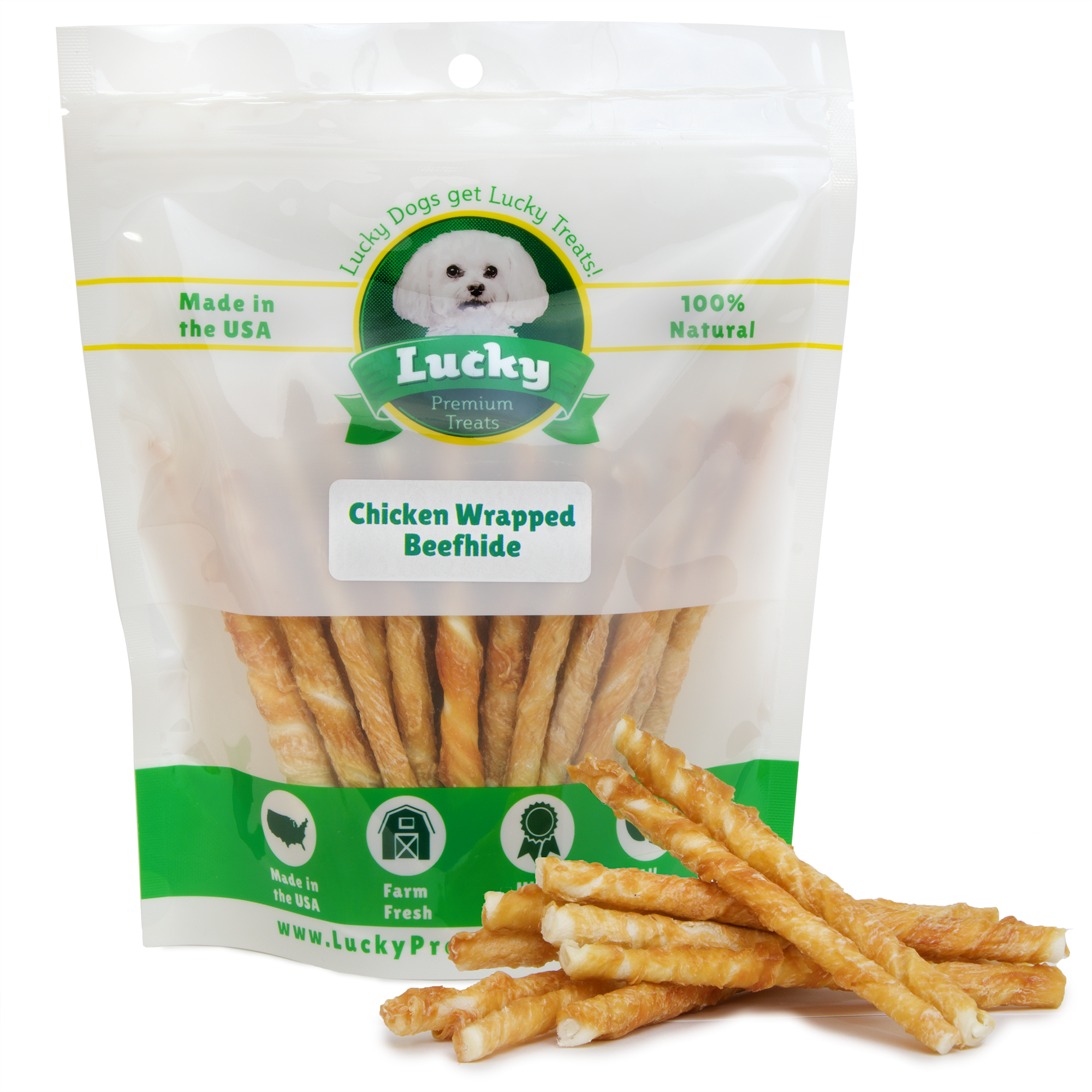 Chicken Wrapped Beefhide Dog Treats for Small Dogs