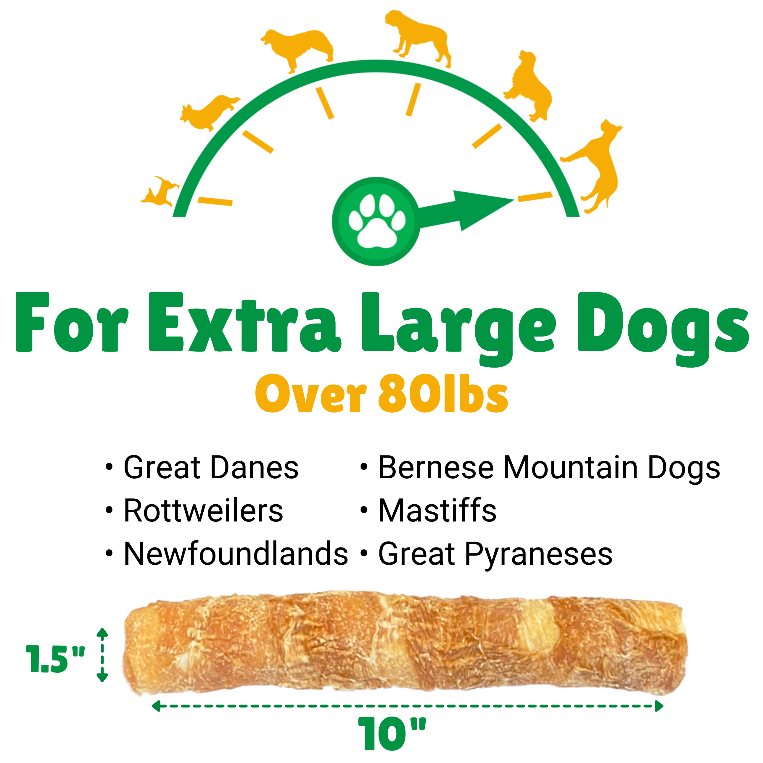 Large dogs + Over 80 lbs (pounds) + Great Danes + Bernese Moutain Dogs + Rottweilers + Mastiffs + Newfoundlands + Great Pyraneses 