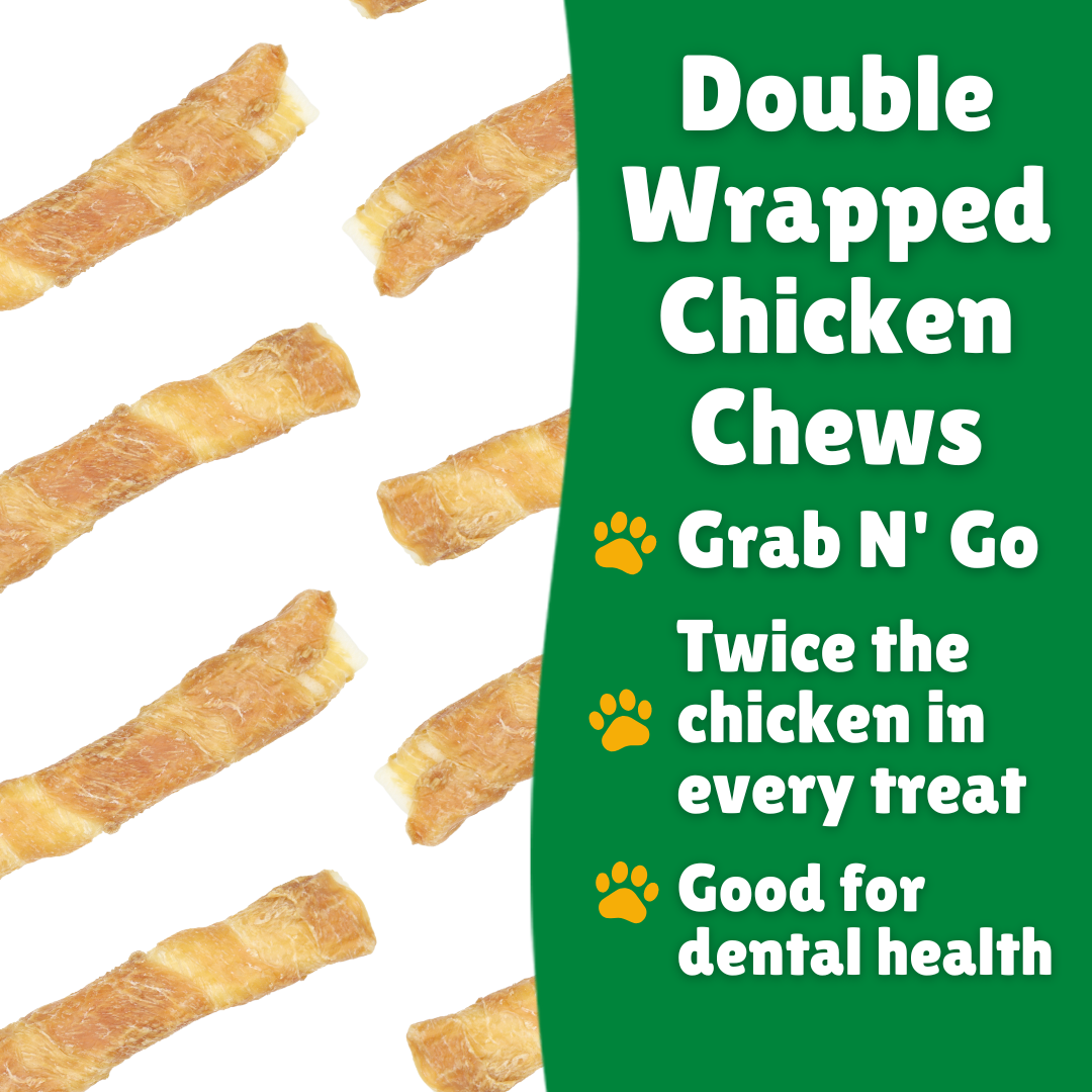 Double Chicken Wrapped Beefhide: Medium