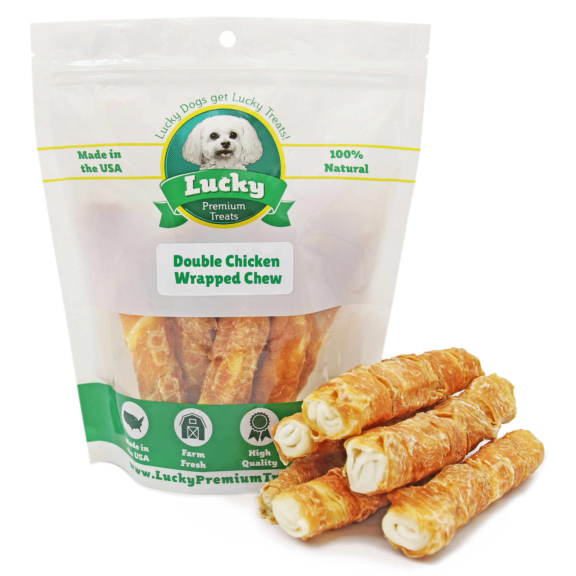 Double Chicken Wrapped Beefhide: Medium