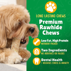 Chicken Wrapped Rawhide Thick Cut Mediums