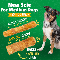 Chicken Wrapped Rawhide Thick Cut Mediums