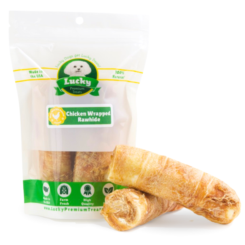 Chicken Wrapped Rawhide Thick Cut Mediums