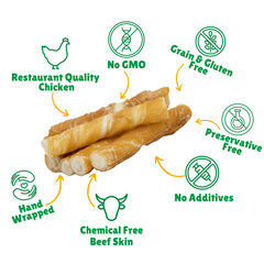 No GMO + No Additives + Hand Wrapped + Chemical Free + Preservative Free + Grain &  Gluten free 