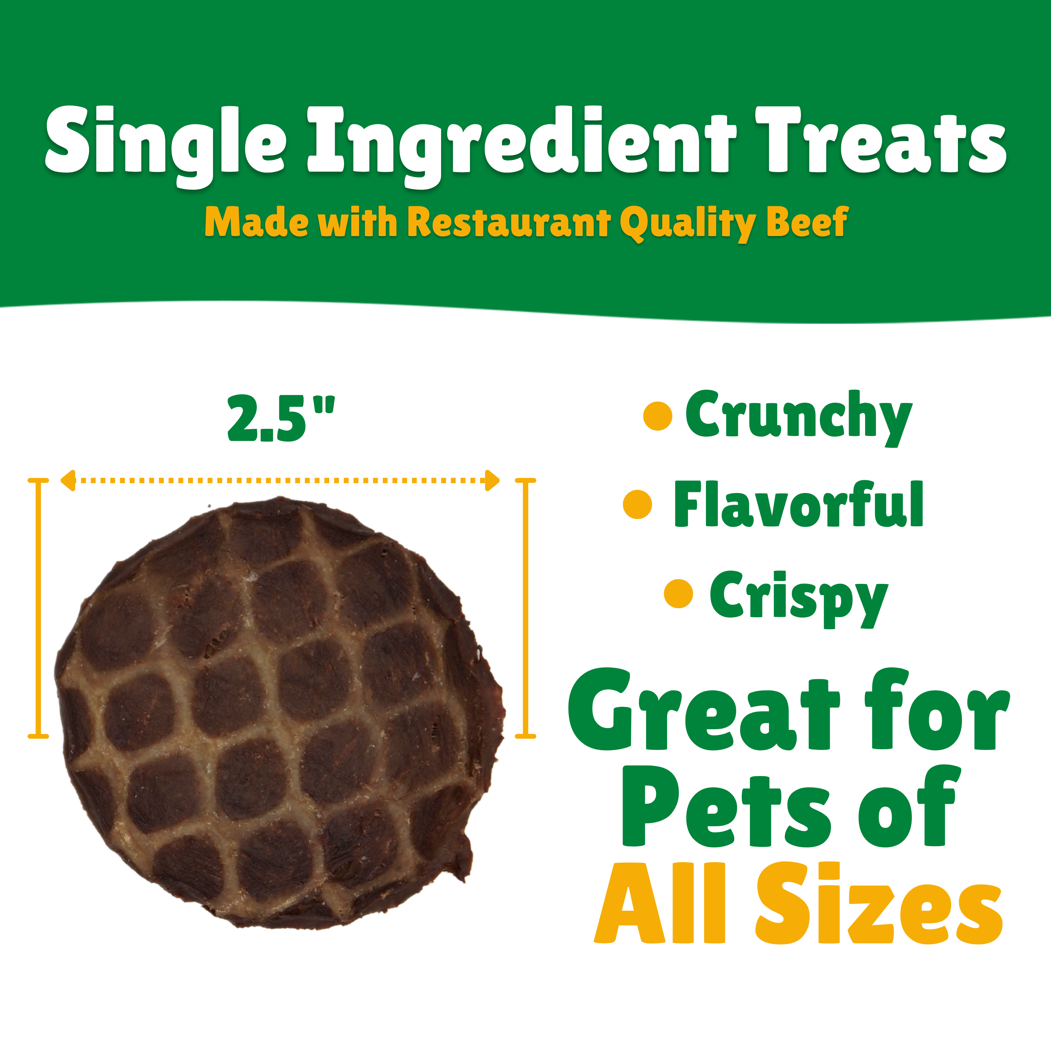 Crispy + Crunchy + Flavorful + Dogs all sizes 