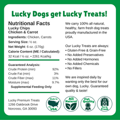  Nutritional Facts + LC Chicken + All Natural + No chemicals + No added hormones + No fillers 