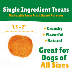 Lucky Chips Single Ingredient Dog Treats for Dogs of All Sizes - Small Dogs, Medium Dogs, Large Dogs, and Extra Large Dogs
