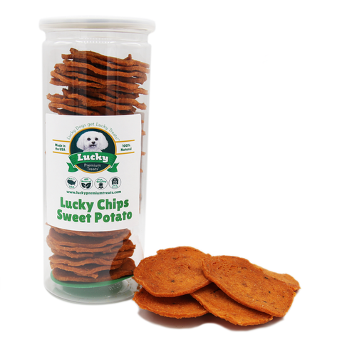 Lucky Chips Sweet Potato - Crunchy Sweet Potato Dog Treats