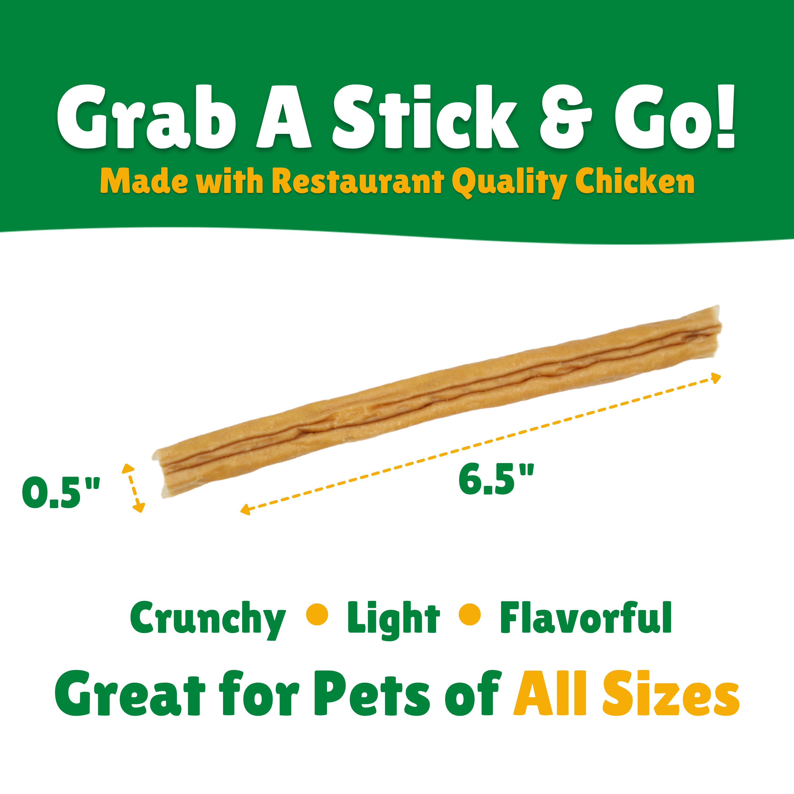 Crunchy + Light + Flavor + Pets all sizes 