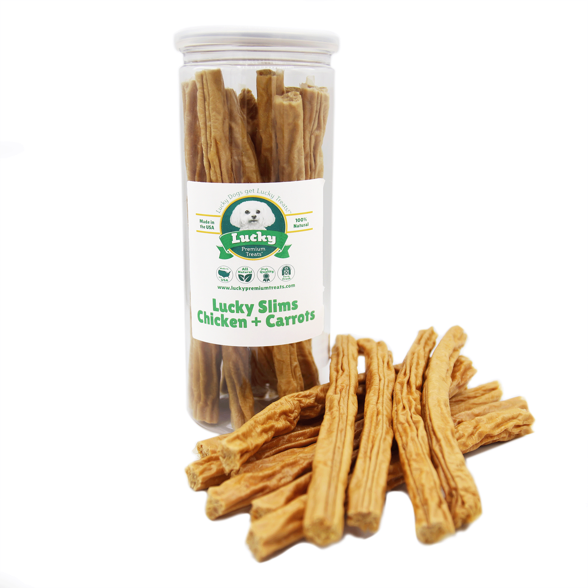Lucky Slims Chicken + Carrrots - Lucky Premium Treats