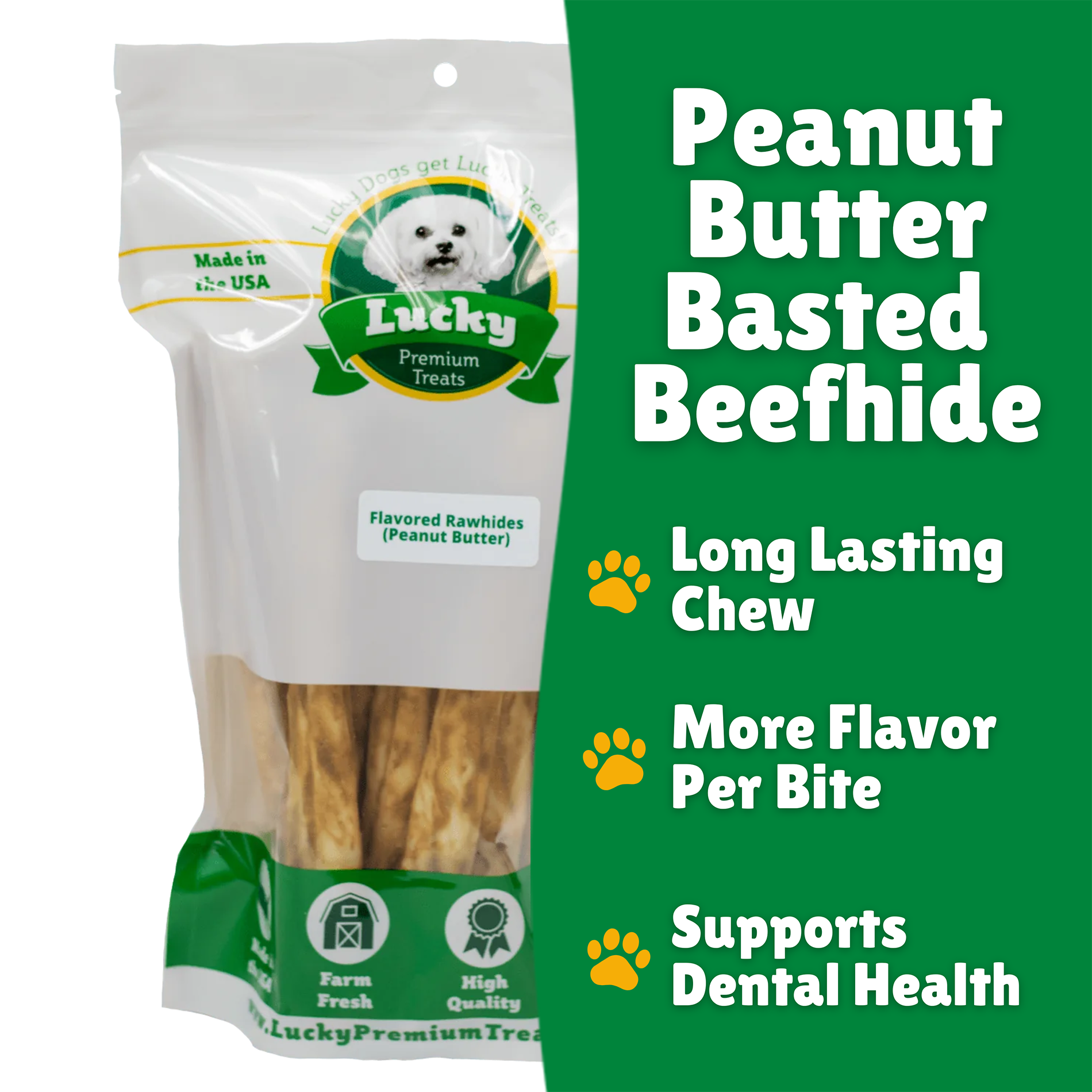 Peanut Butter Basted Beefhide: Retriever