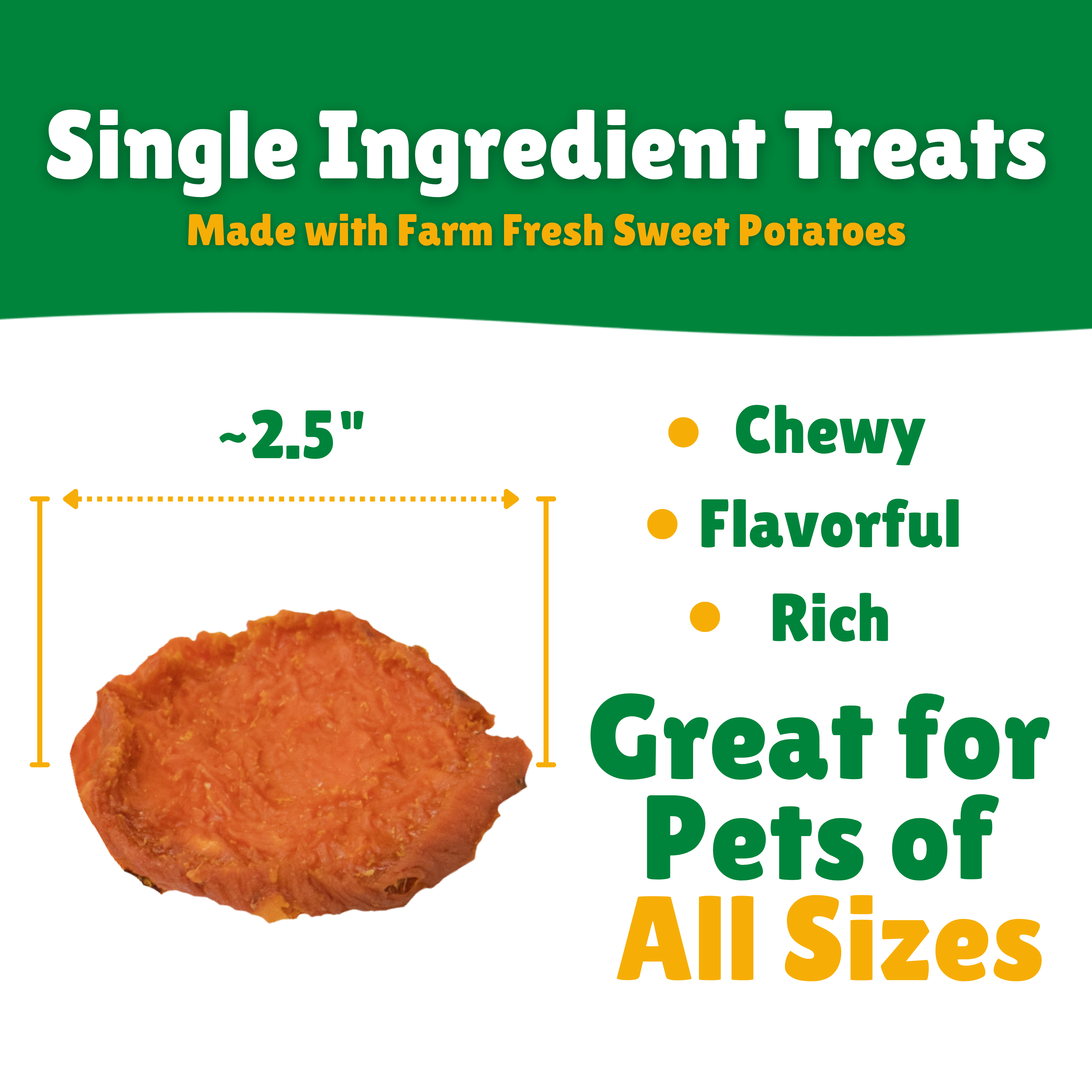 Crunchy + Light + Flavor + Pets all sizes  