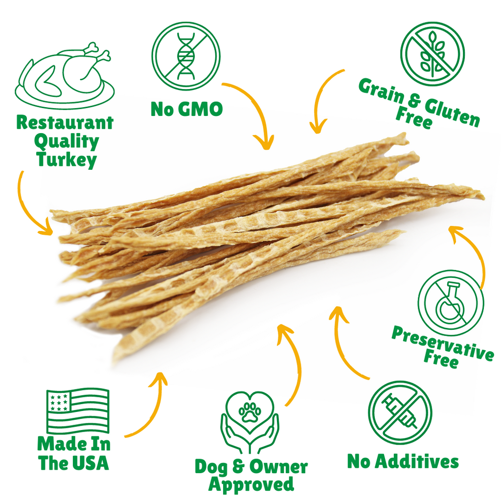 Tender Turkey Straws For Seniors & Puppies