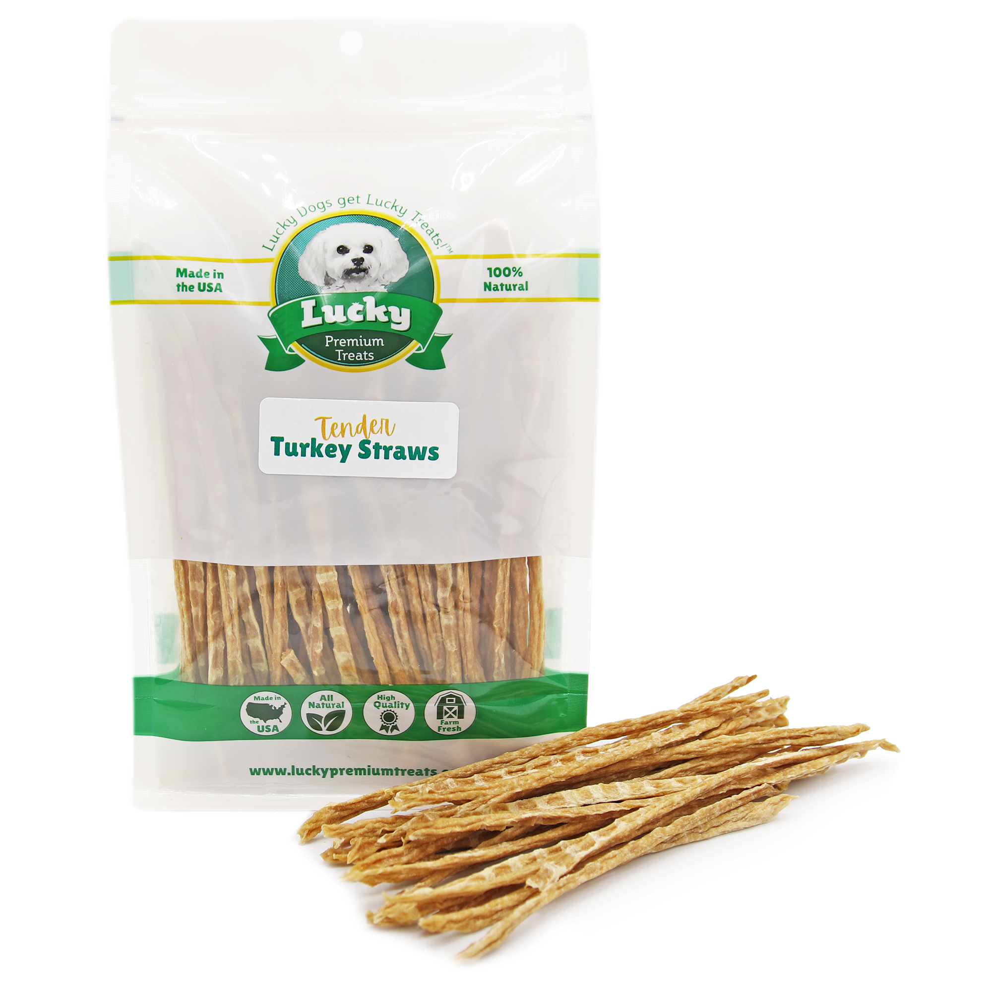 Tender Turkey Straws For Seniors & Puppies