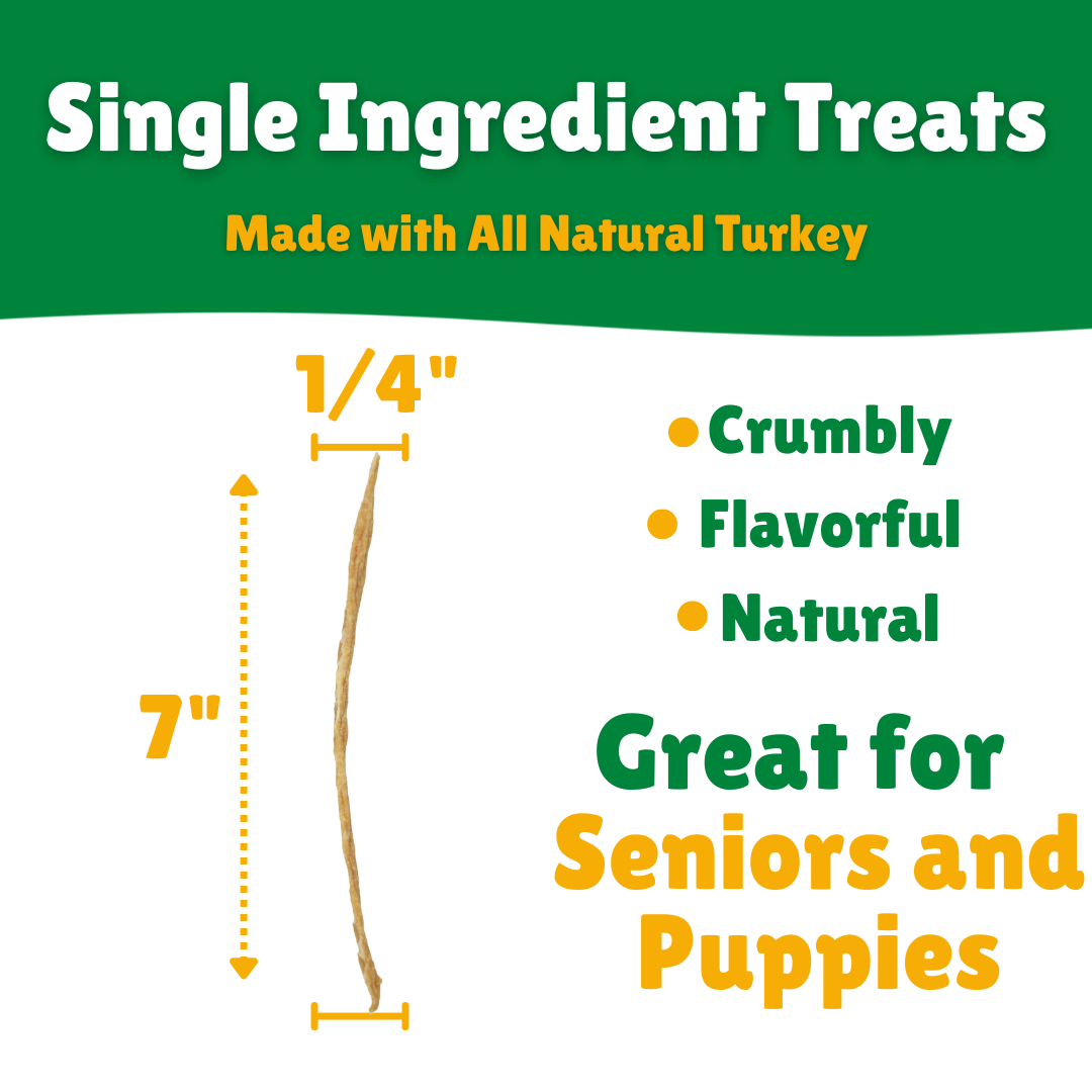 Tender Turkey Straws For Seniors & Puppies