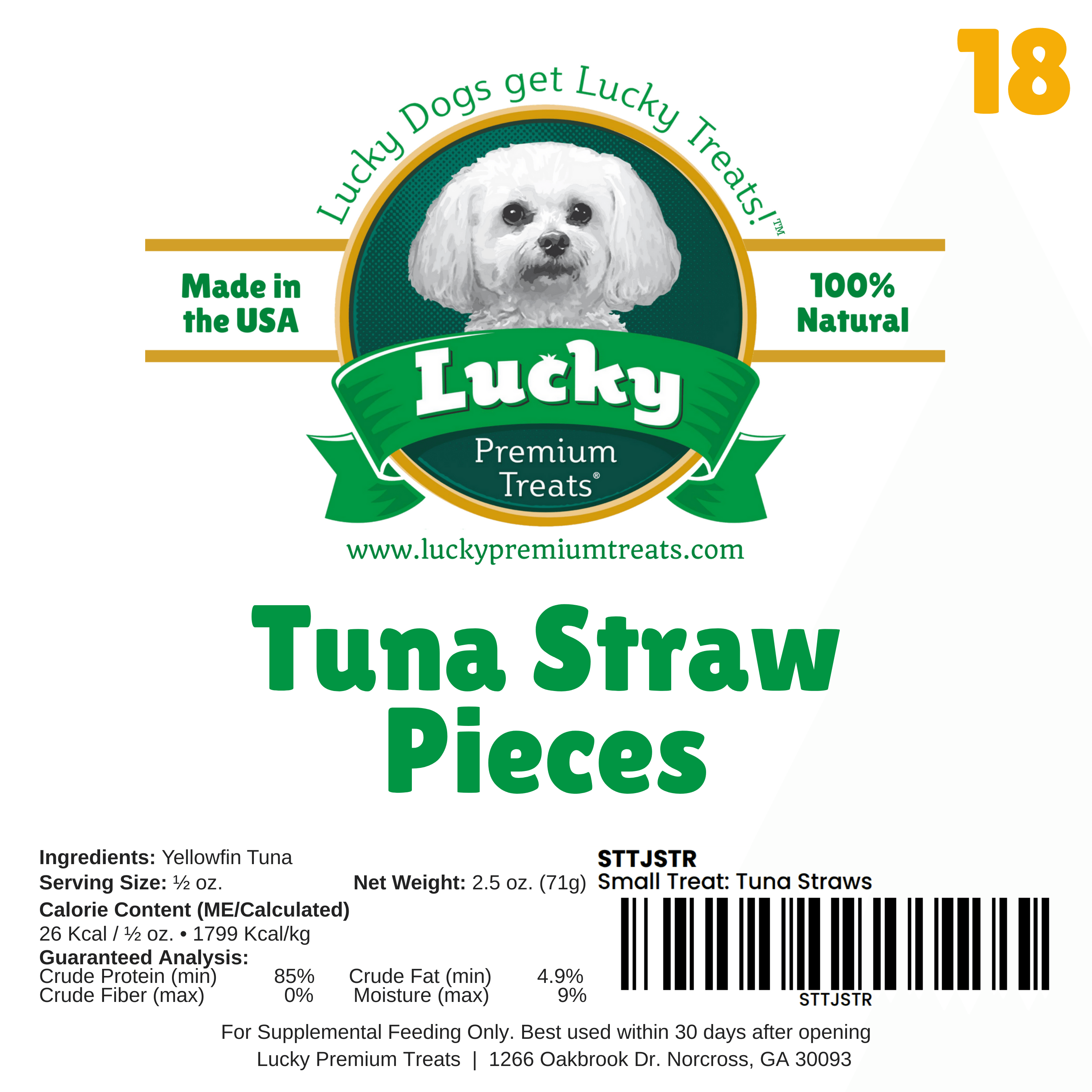 Small Treat: Tuna Straws - Lucky Premium Treats