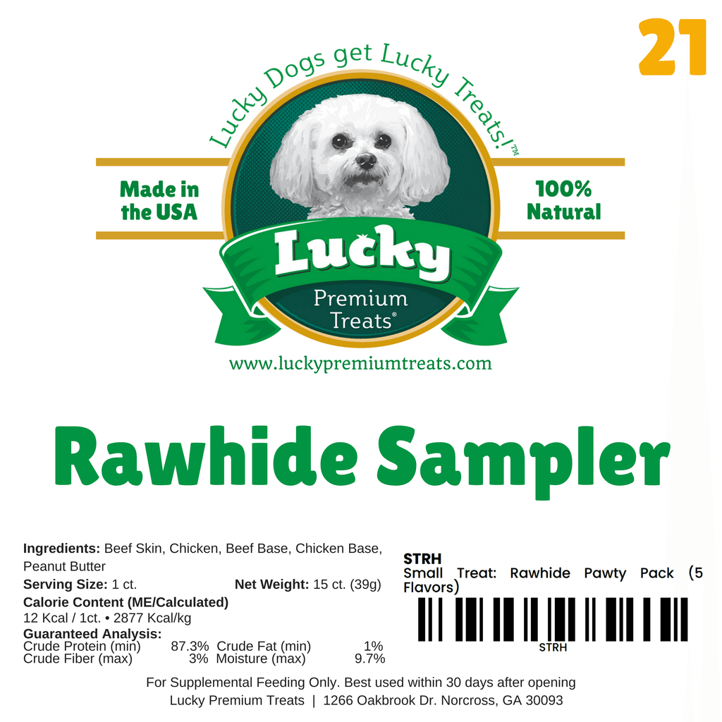 Small Treat: Rawhide Sampler - Lucky Premium Treats