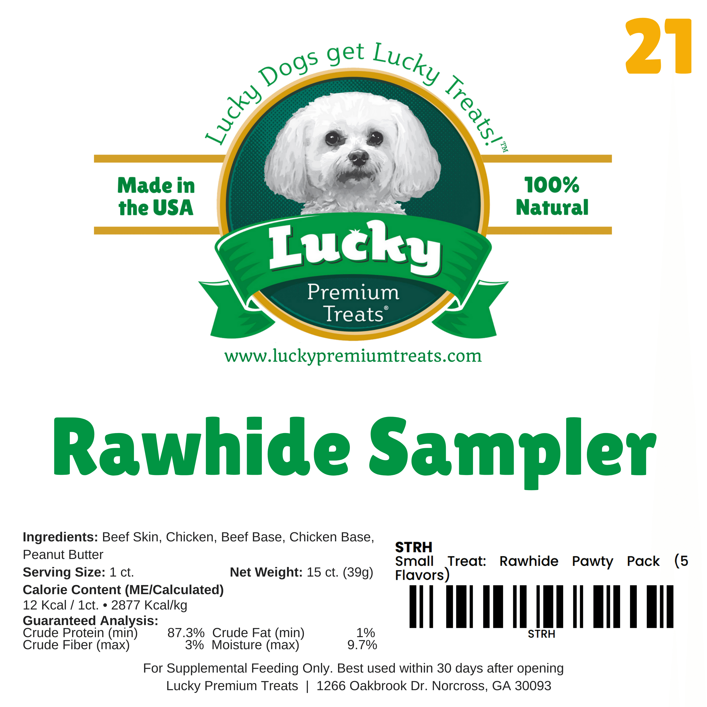 Small Treat: Rawhide Sampler - Lucky Premium Treats