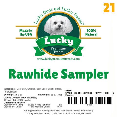 Small Treat: Rawhide Sampler - Lucky Premium Treats