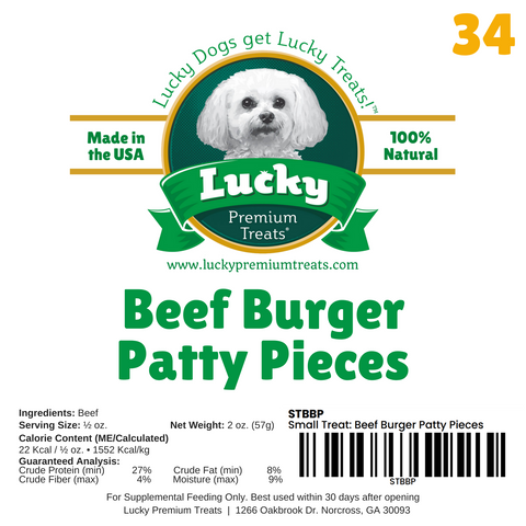 Small Treat: Beef Burger Patty Pieces