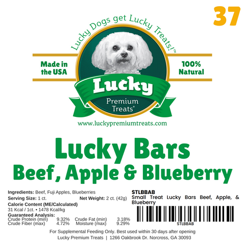 Small Treat: Lucky Bars Beef, Apple & Blueberry