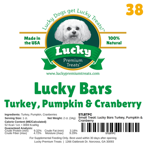 Small Treat: Lucky Bars Turkey, Pumpkin & Cranberry