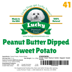 Small Treat: Peanut Butter Dipped Sweet Potato