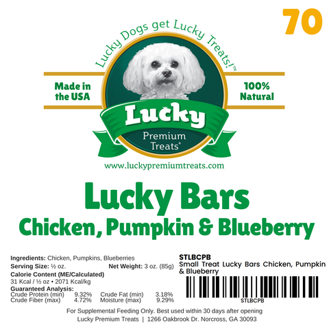 Small Treat: Lucky Bars Chicken, Pumpkin & Blueberry