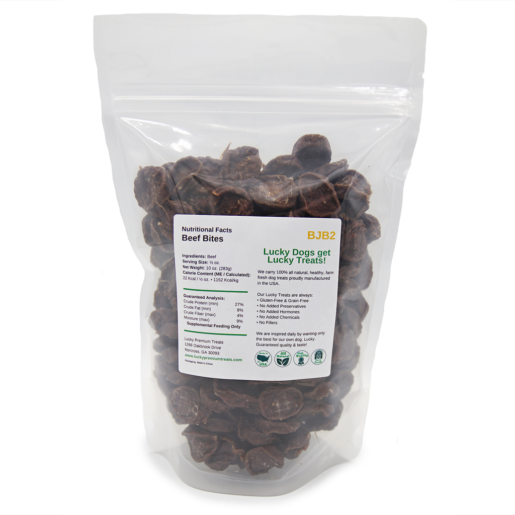 Nutritional Facts + Beef Bites + All Natural + No chemicals + No added hormones + No fillers