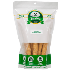 Chicken Wrapped Rawhide Retrievers Dog Treats for Large Dogs, Bag