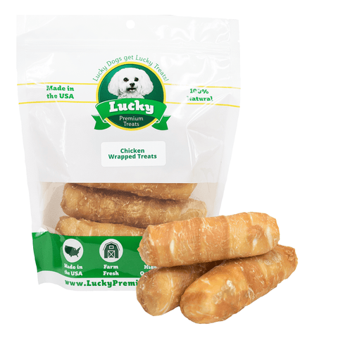 Chicken Wrapped Rawhide Dog Treats Stubby's for Medium/Large Dogs - Lucky Premium Treats