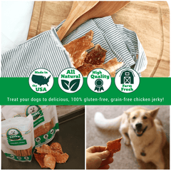 Lucky Premium Treats Dog Treats - Organic Chicken Jerky Fillets, Collage