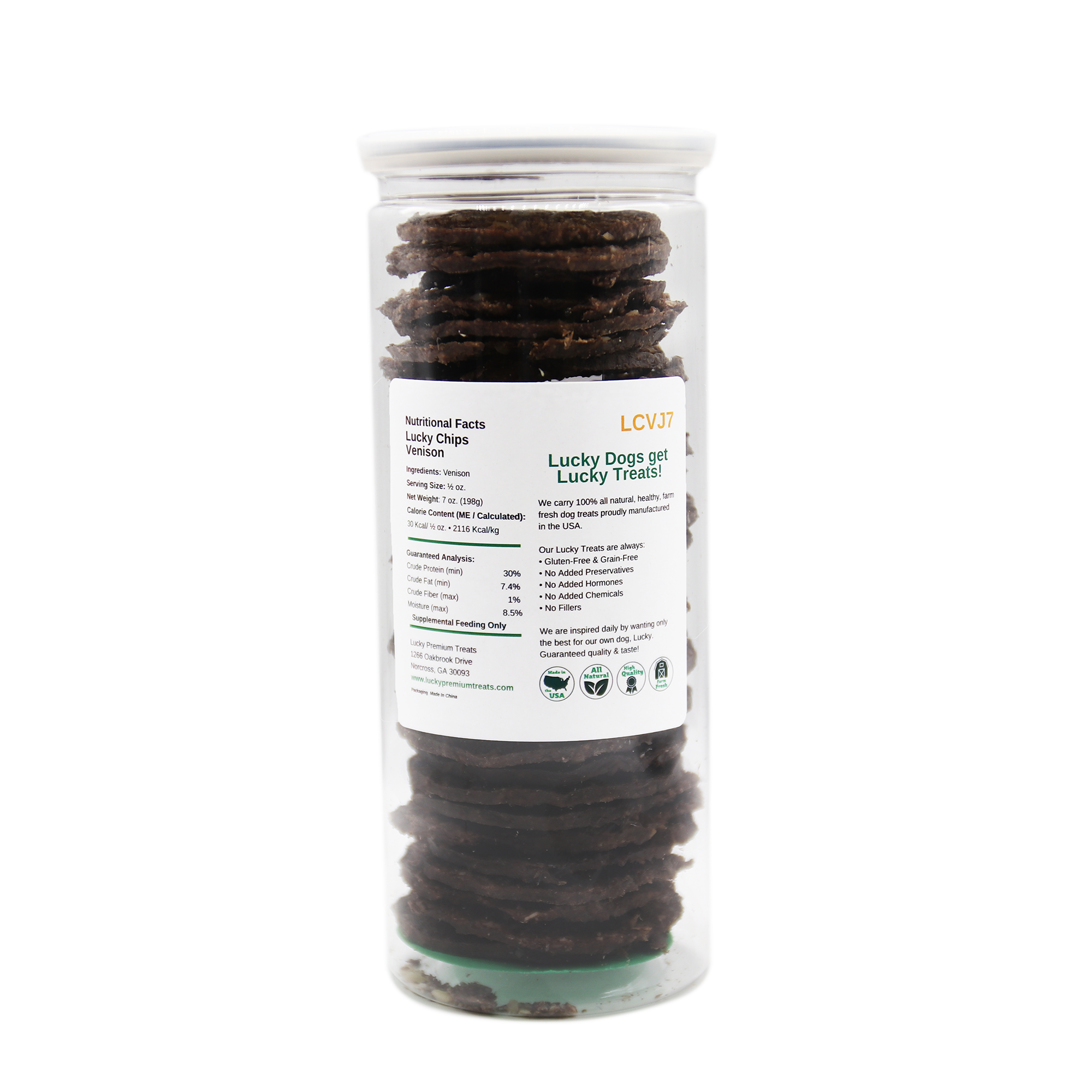  Nutritional Facts + LC Venison + All Natural + No chemicals + No added hormones + No fillers 