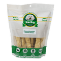 Lucky Premium Treats Peanut Butter Flavored Rawhide Dog Treats for Medium Dogs, Bag