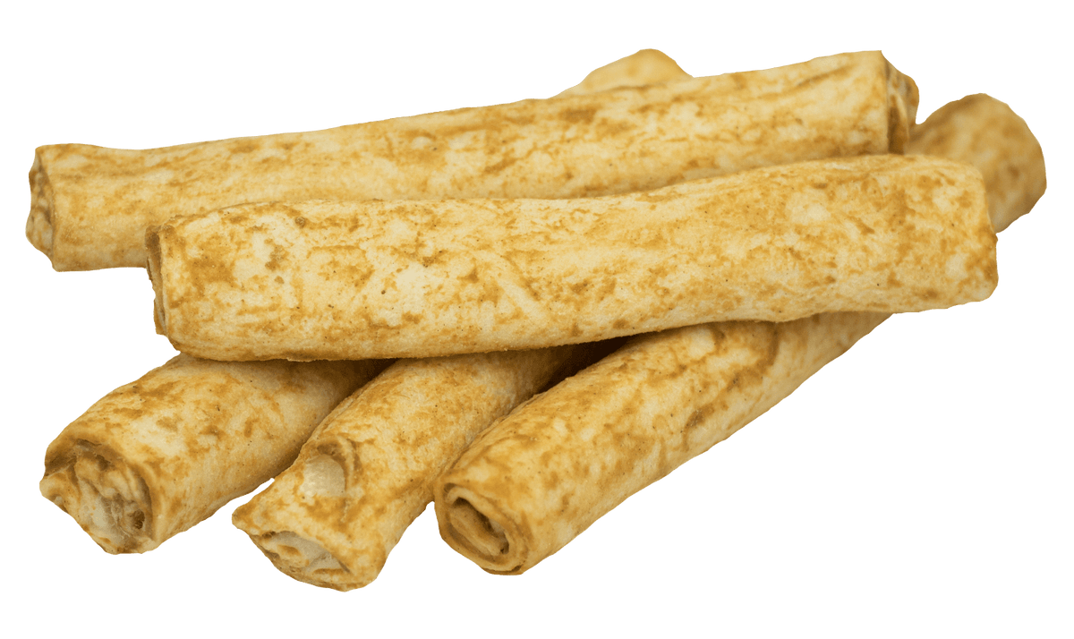 Lucky Premium Treats Peanut Butter Flavored Rawhide Dog Treats for Medium Dogs