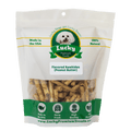 Lucky Premium Treats Peanut Butter Flavored Rawhide Dog Treats for Toy Size and Lap Dogs, Bag