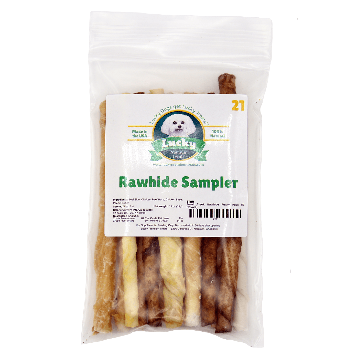 Small Treat: Rawhide Sampler - Lucky Premium Treats