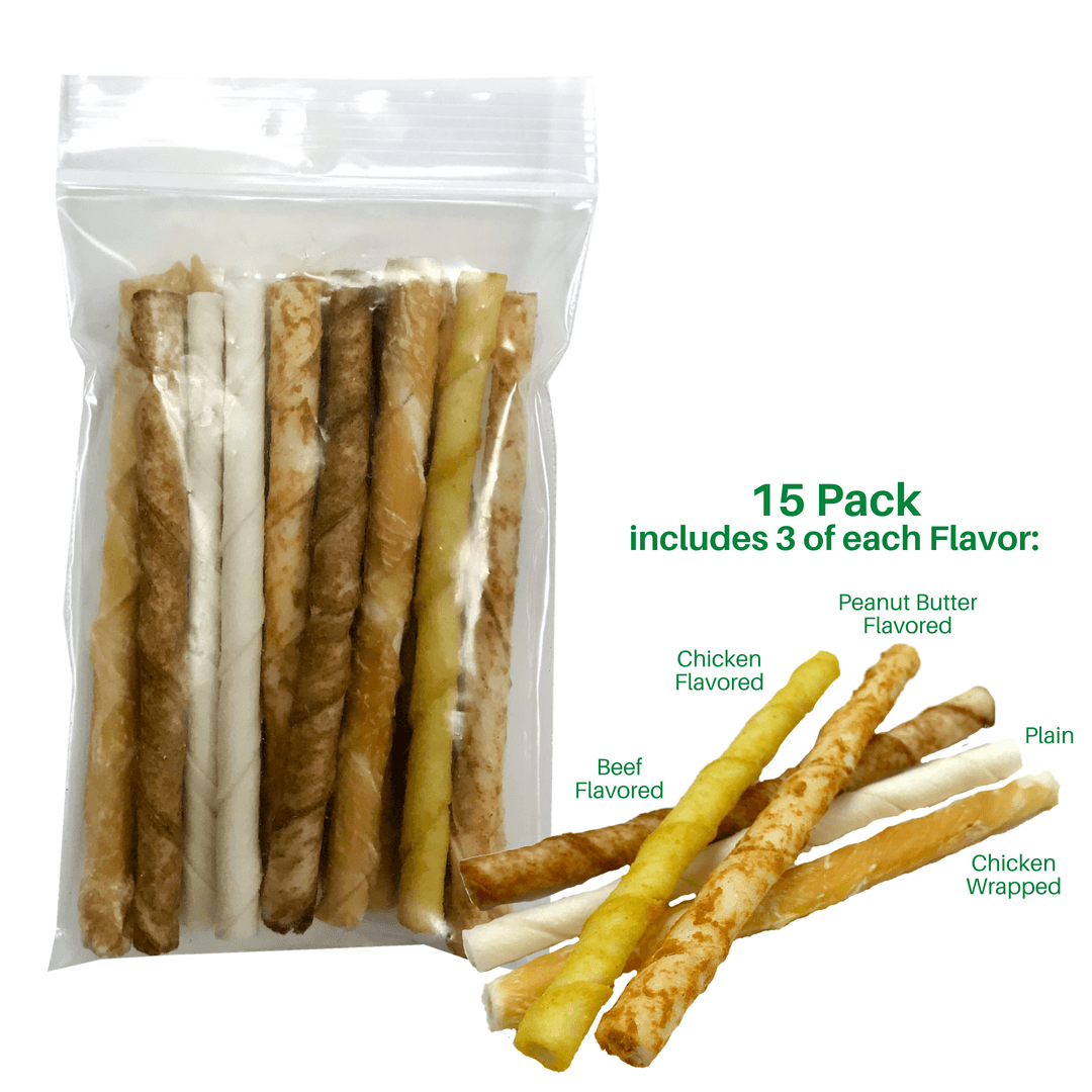 Lucky Premium Treats Dog Treats - Rawhide Pawty Pack small treat