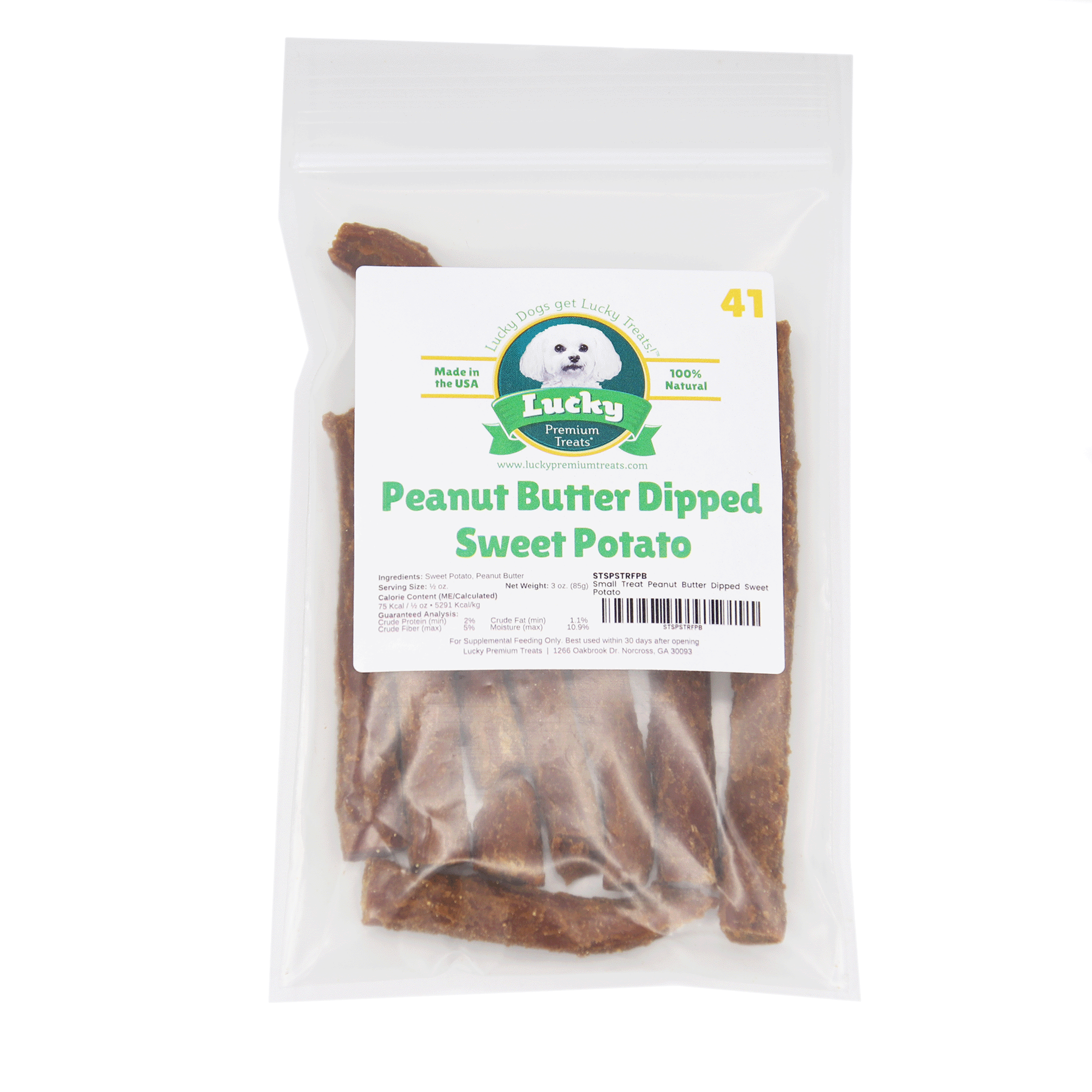 Small Treat: Peanut Butter Dipped Sweet Potato