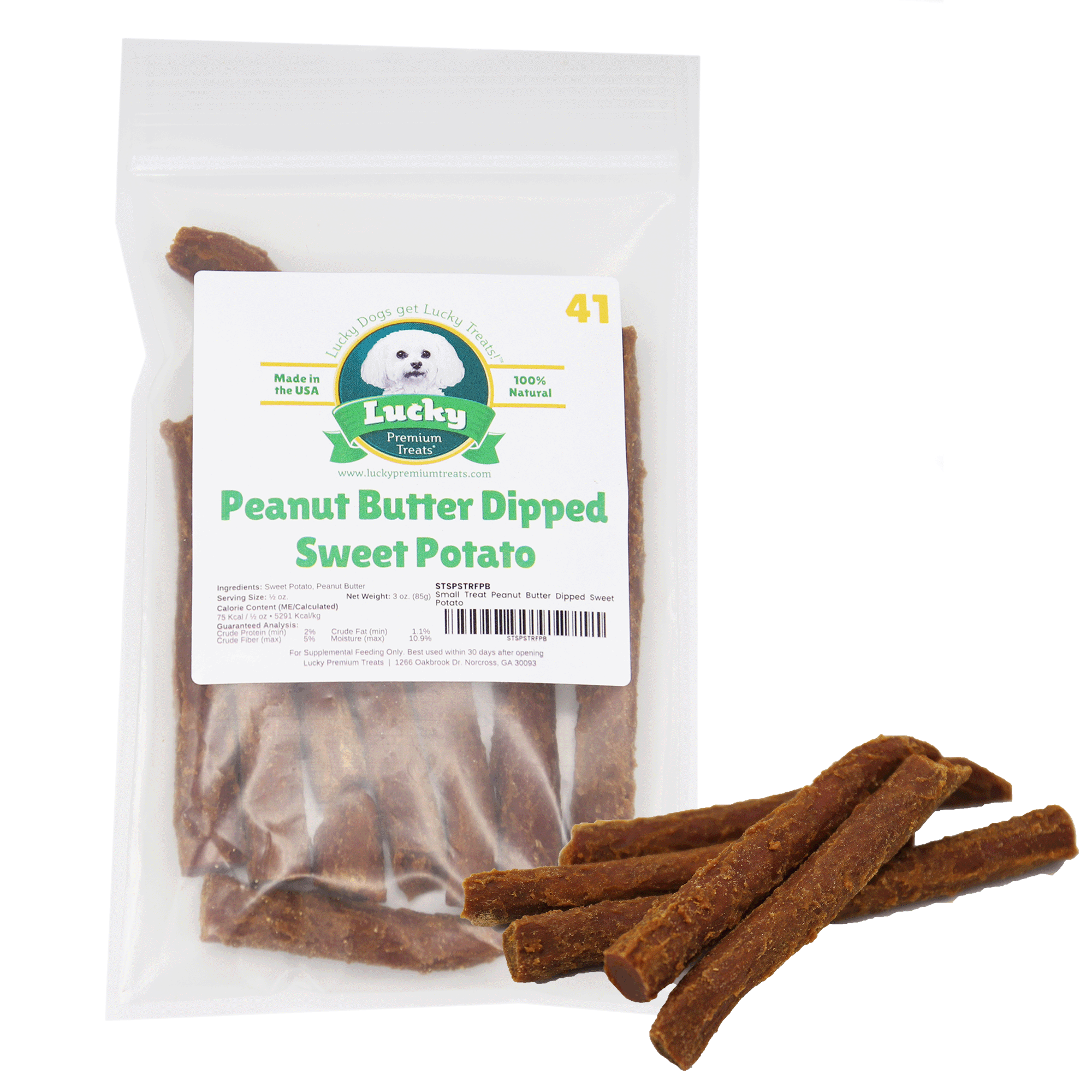 Small Treat: Peanut Butter Dipped Sweet Potato