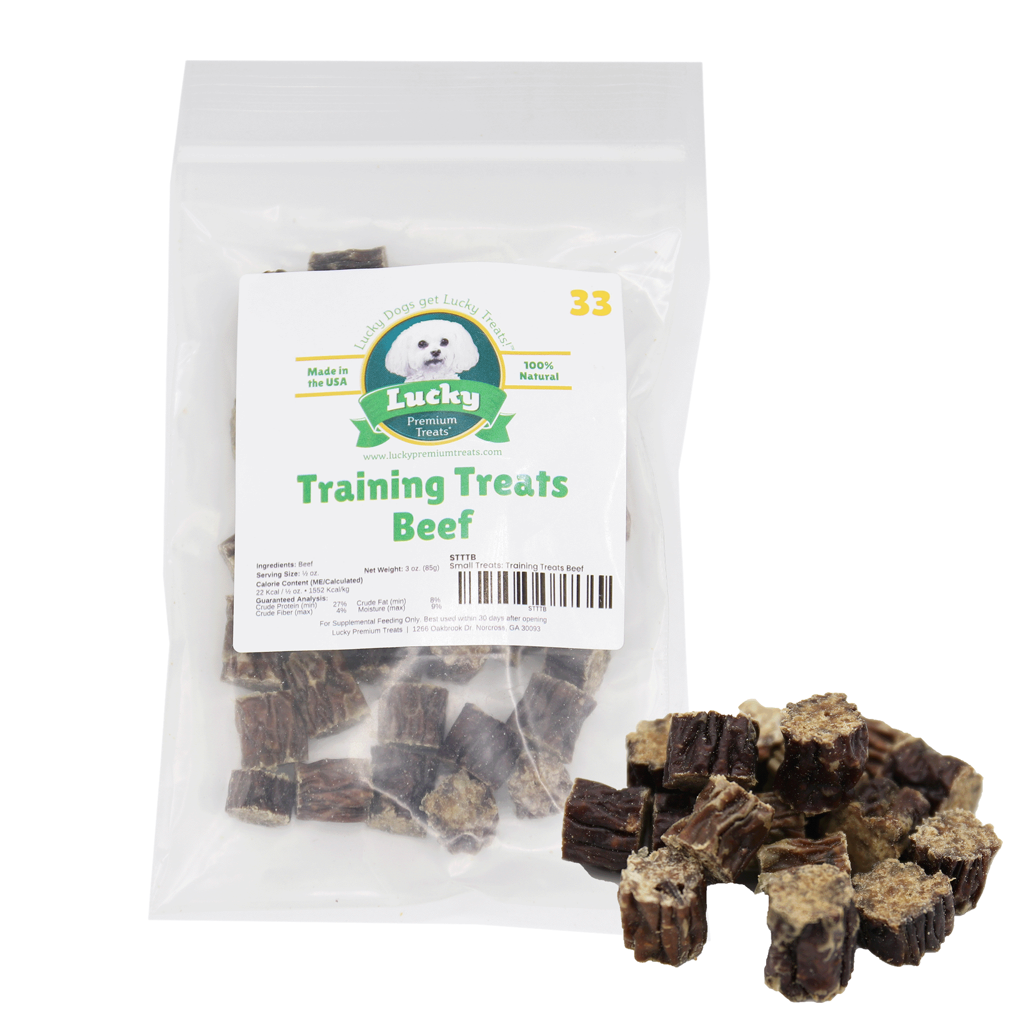 Training Treats: Beef- Lucky Premium Treats