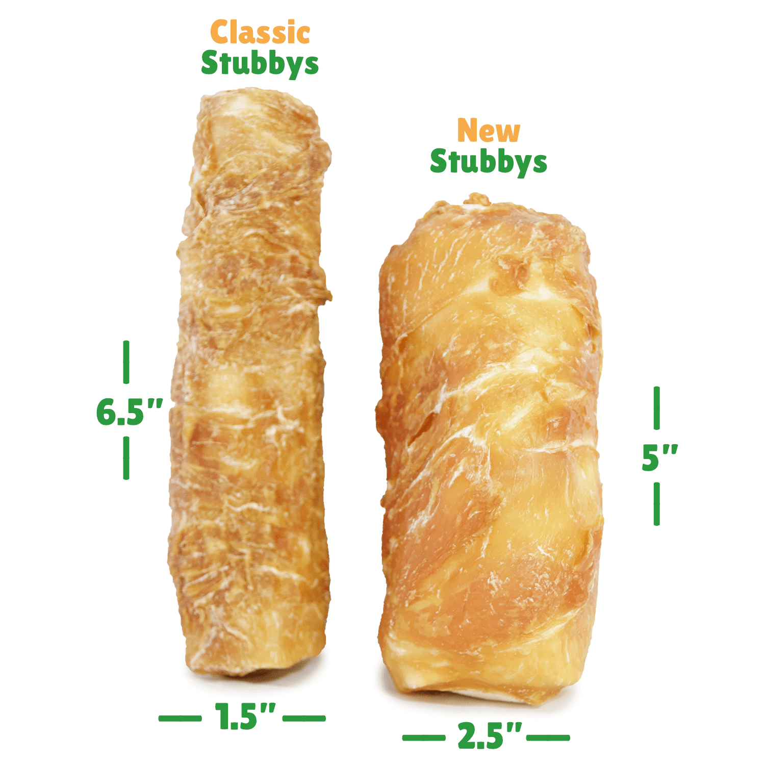 Chicken Wrapped Rawhide Dog Treats Stubby's for Medium/Large Dogs - Lucky Premium Treats